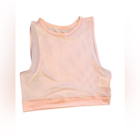Nike Peach Mesh Cropped Tank – Size Medium - Picture 2 of 2